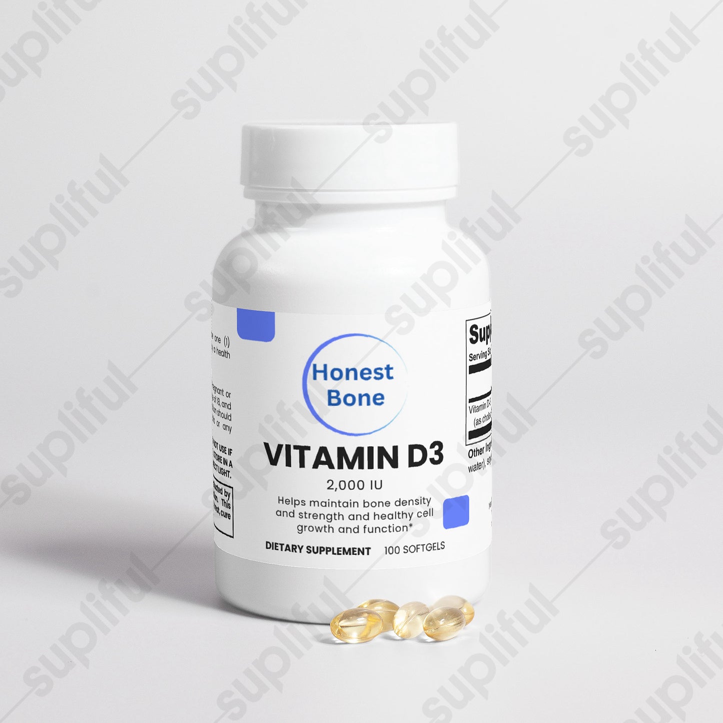 Vitamin D3 2,000 IU - Bone Support and Improve Calcium Absorption