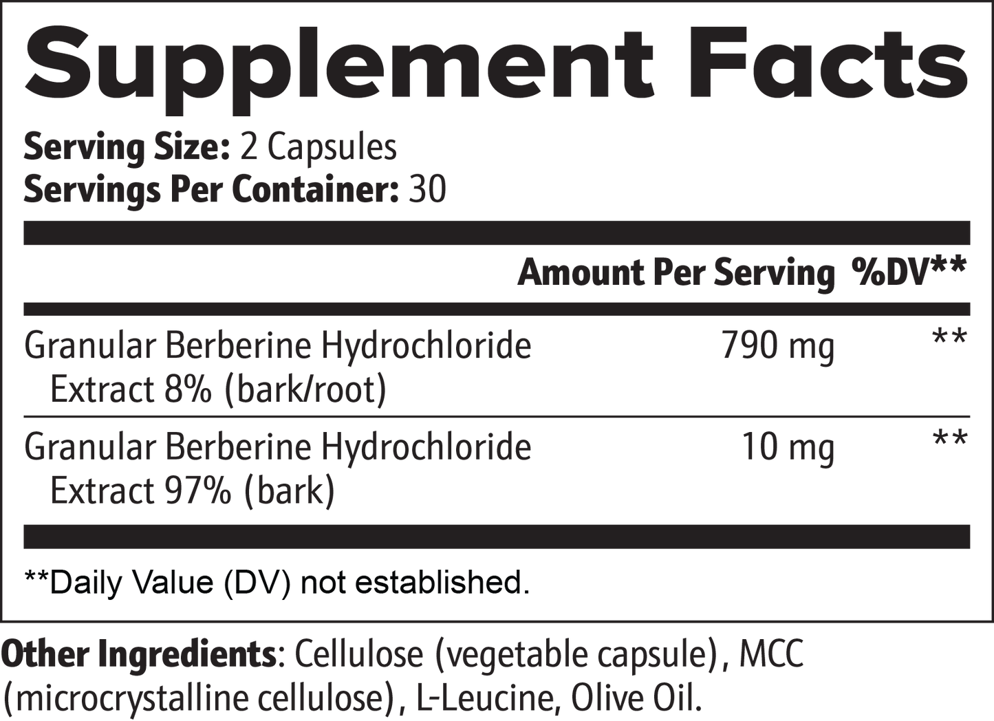 Berberine - Cholesterol and Blood Sugar Control