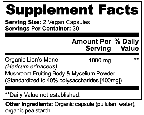 Lion's Mane Mushroom - Natural Nootropic and Memory/Focus Booster