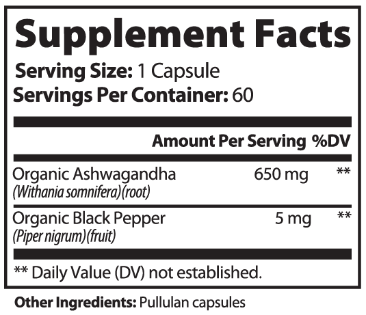 Ashwagandha - Natural Adaptogen for Stress/Anxiety Control